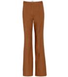 Diane Von Furstenberg Linen-blend Flared Trousers