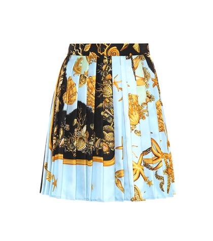 Versace Printed Silk Skirt
