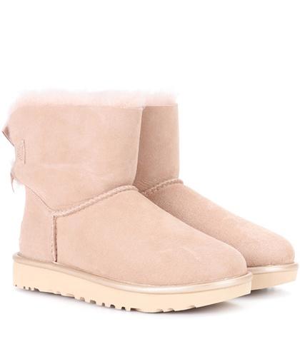 Ugg Australia Mini Bailey Bow Ii Suede Ankle Boots