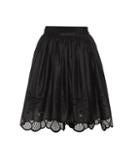 Moncler Lace-trimmed Cotton Skirt