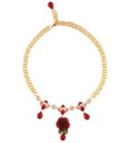 Dolce & Gabbana Crystal-embellished Rose Necklace