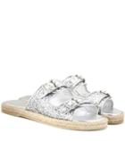 Saint Laurent Glitter-embellished Sandals
