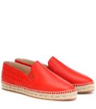 Maison Michel Intrecciato Leather Espadrilles