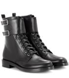 Gianvito Rossi Lagarde Leather Combat Boots