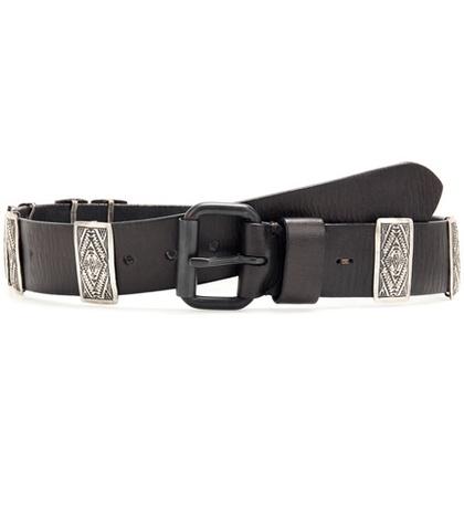 Burberry 1 3/4 Concho Leather Belt