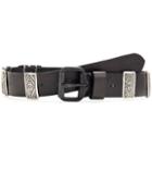Burberry 1 3/4 Concho Leather Belt