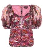 Isabel Marant Floral Lamé Top