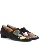The Row Boelle Embellished Suede Slippers