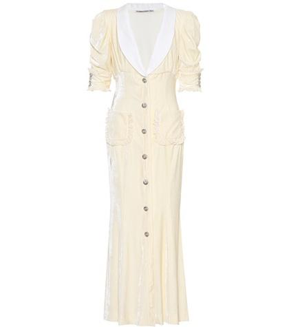 Alessandra Rich Embellished Velvet Dress
