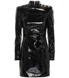 Balmain Faux Patent Leather Minidress