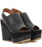 See By Chlo Leather Platform Sandals