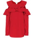 Oscar De La Renta Stretch Silk Crêpe Top