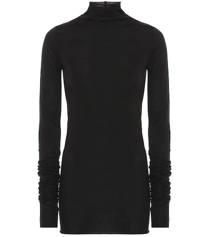 Rick Owens Lilies Jersey Turtleneck Top