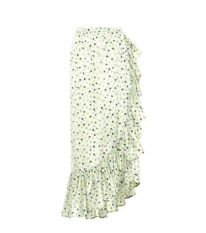 Attico Floral-printed Silk Skirt