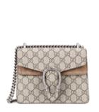 Gucci Dionysus Gg Supreme Mini Coated Canvas And Suede Shoulder Bag