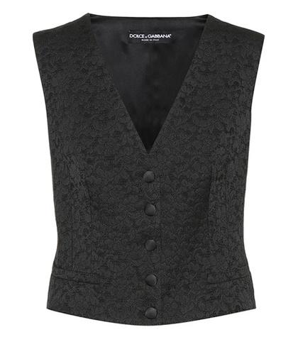 Valentino Floral Lace Jacquard Vest