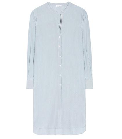 Brunello Cucinelli Striped Silk Shirt