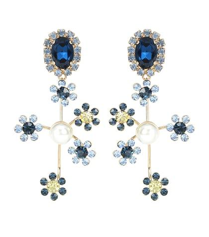 Erdem Floral Cluster Clip-on Earrings
