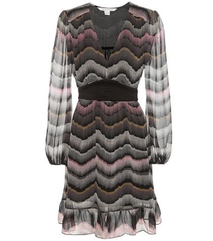 Maison Michel Lizbeth Printed Silk Dress