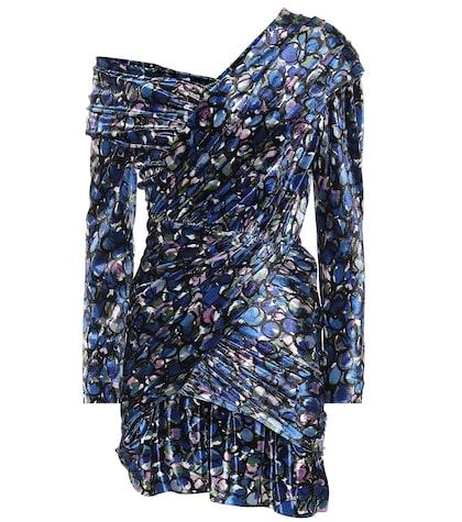 Balenciaga Floral Stretch-velvet Minidress