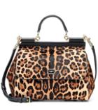 Dolce & Gabbana Sicily Leopard Calf Hair Shoulder Bag