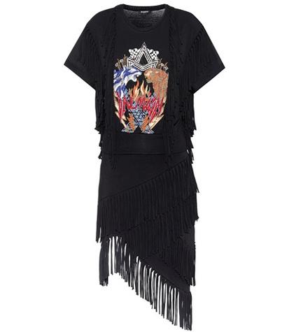 Balmain Asymmetric Cotton-blend Dress