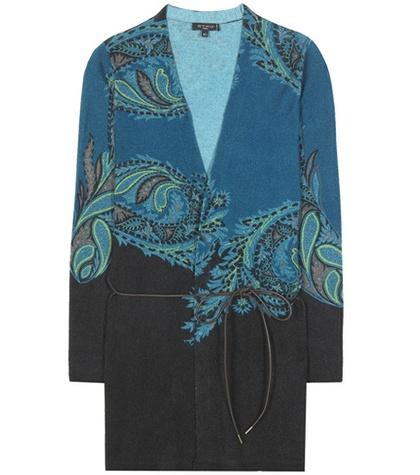 Etro Printed Wool And Cashmere Cardigan