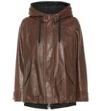 Brunello Cucinelli Reversible Hooded Leather Jacket