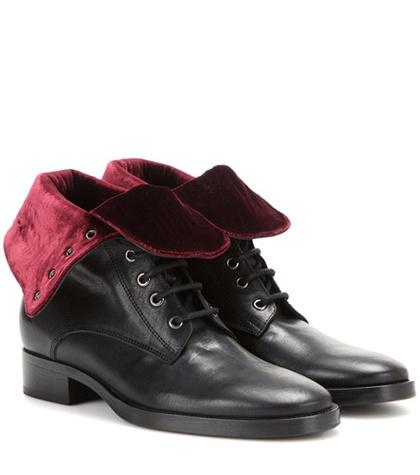 Oscar De La Renta Leather Ankle Boots