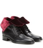 Oscar De La Renta Leather Ankle Boots