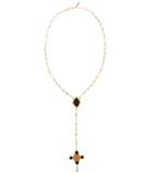 N21 Crystal And Pearl Embellished Necklace