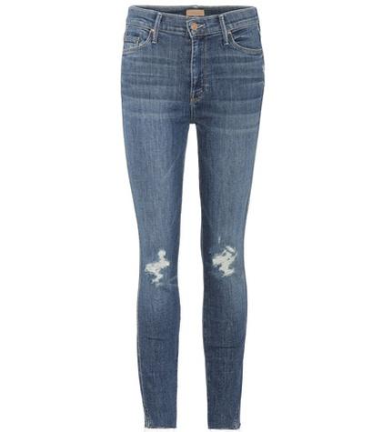 Prada Vamp Fray Cropped Skinny Jeans
