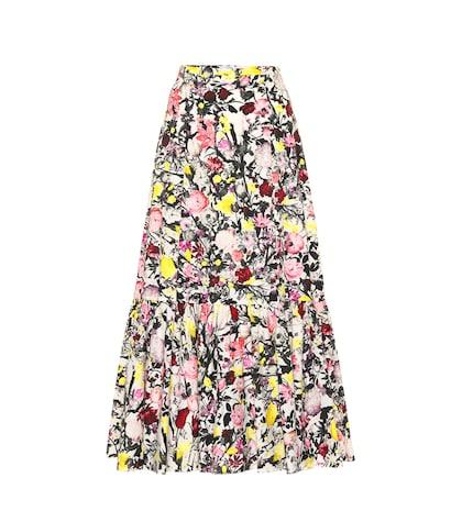 Erdem Claudena Floral Cotton Skirt