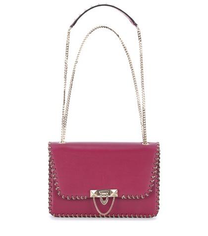 Valentino Valentino Garavani Embellished Leather Shoulder Bag