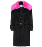 Prada Faux Fur-trimmed Alpaca And Wool Coat