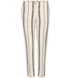 Saint Laurent Carrie Silk And Linen-blend Trousers