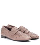 Bougeotte Ostrich Leather Loafers