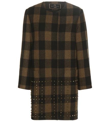 Roger Vivier Plaid Wool Coat