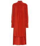 Chlo Mockneck Silk Dress
