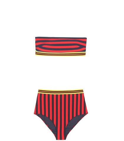 Stella Mccartney Striped Bandeau Bikini
