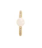 Sophie Bille Brahe Daisy Perle 14kt Gold Earring With Diamonds And Pearl