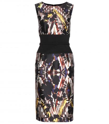 Oscar De La Renta Printed Silk And Cotton Dress