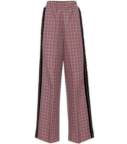 Self-portrait Check Wool-blend Trousers