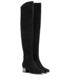 Saint Laurent Bb 40 Suede Embellished Over-the-knee Boots