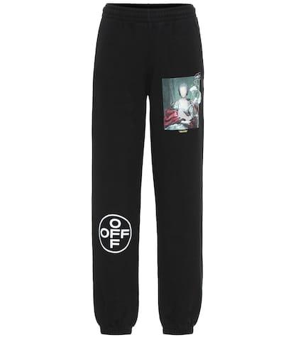 Off-white Printed Cotton Trackpants
