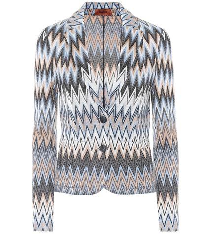 Prada Zig-zag Knitted Blazer