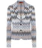 Prada Zig-zag Knitted Blazer
