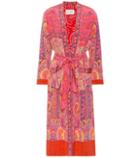 Ancient Greek Sandals Printed Silk Robe