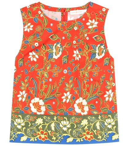 Tory Burch Dayton Printed Cotton Crop Top
