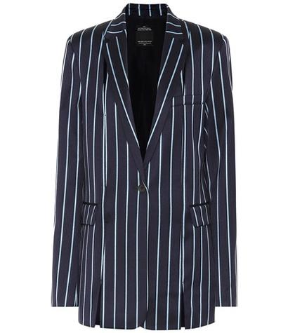Rokh Striped Wool And Cotton Blazer